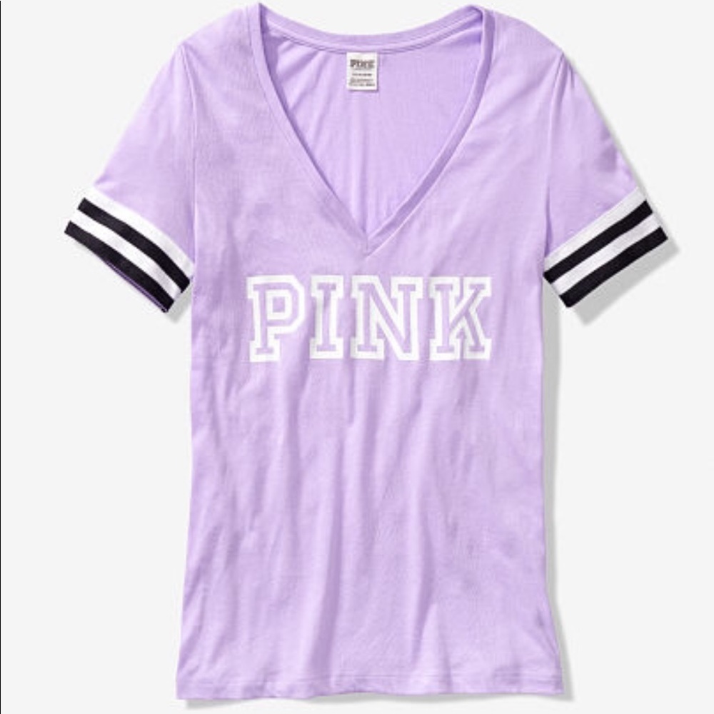 NWT VS PINK PERFECT VNECK TEE - MED